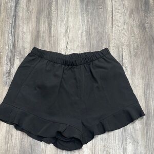 H&M Black Ruffle-Hem Kids Shorts
